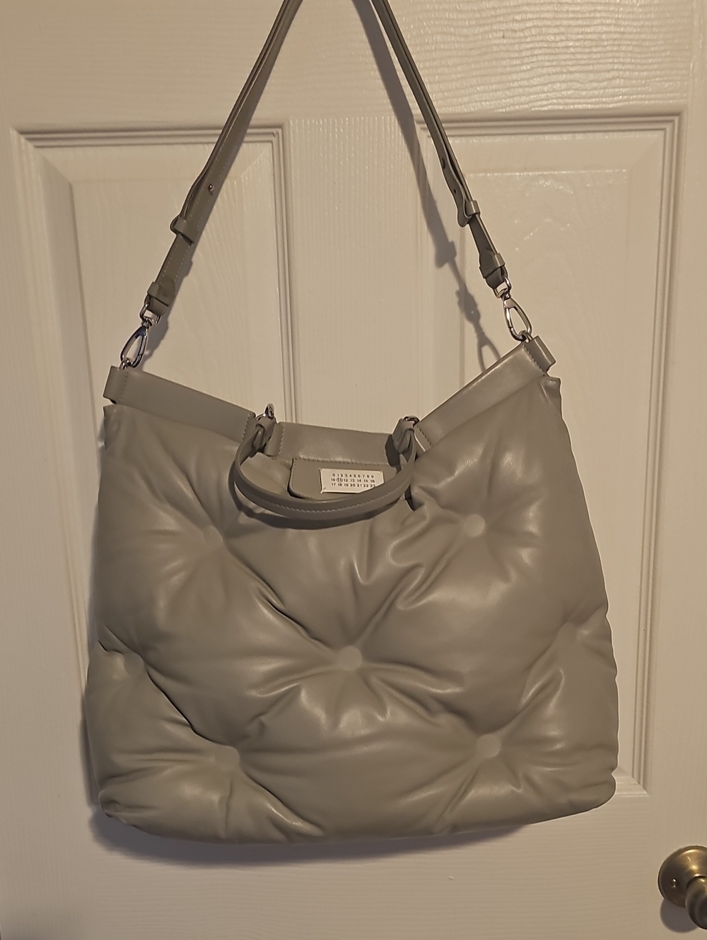 Maison Margiela Padded Quilted Tote in Light Gray - Picture 5 of 13